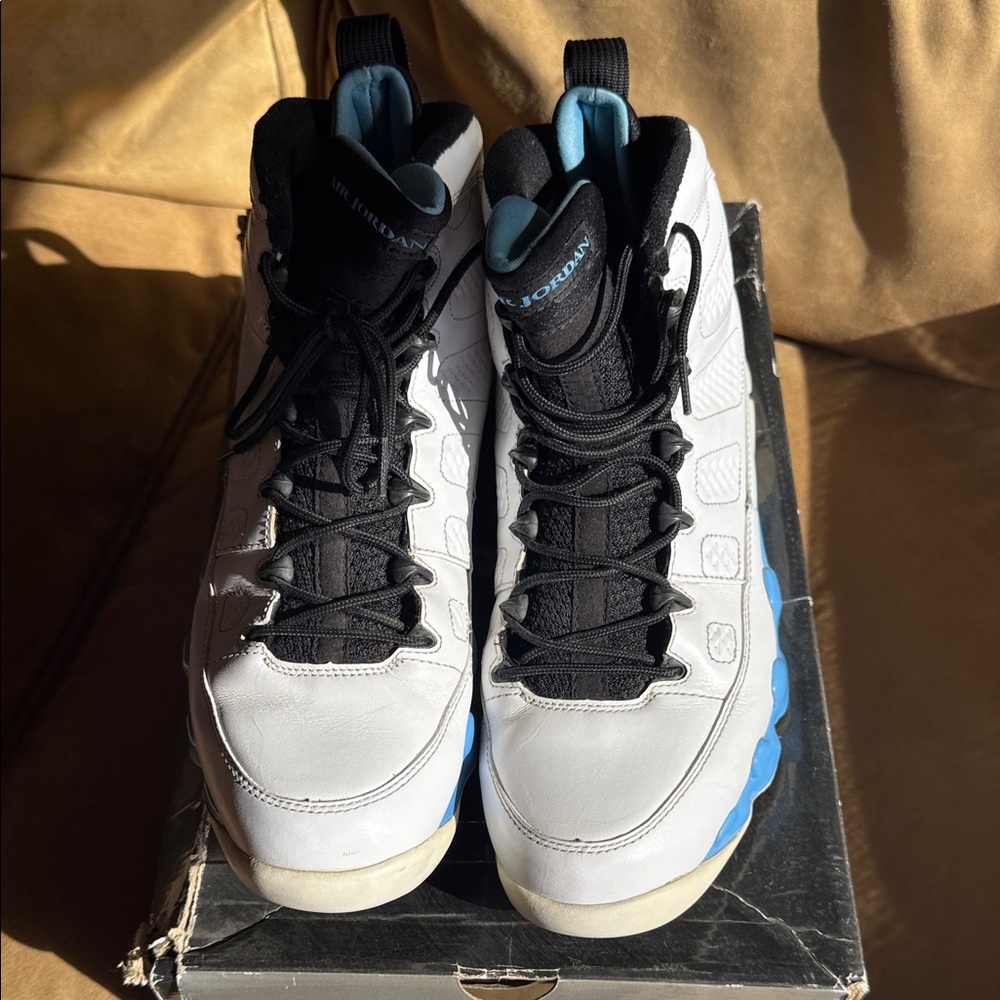 Jordan Sneakers White and Light Blue